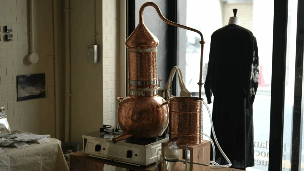 EPICROEBEの銅製蒸留器