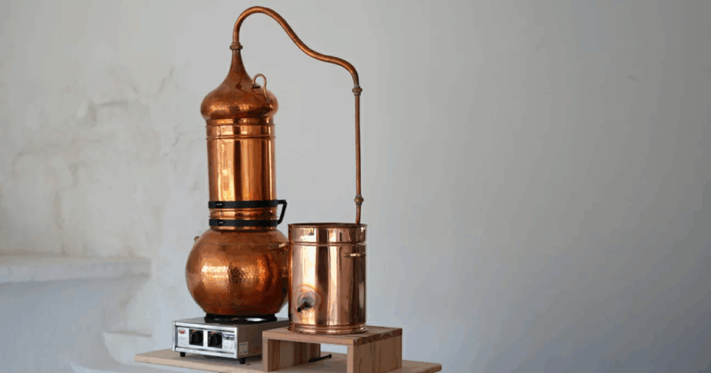 EPICROEBEの銅製蒸留器