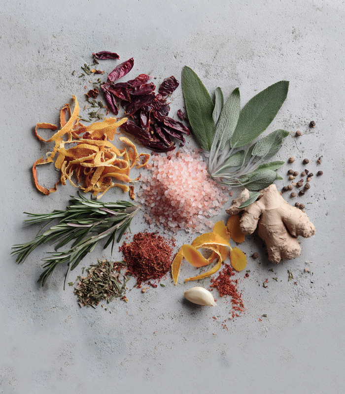 エピクローブのハーブソルト「シトラスガーデンwithピンクソルト」の原材料