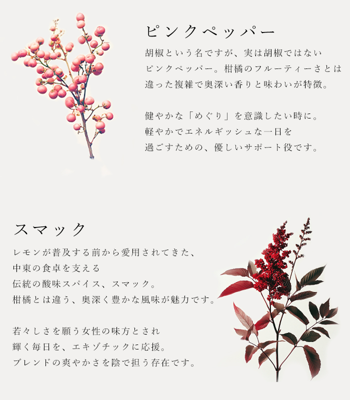 バイオダイナミック農法で育ったハーブを使用したピンク岩塩と3種の柑橘系ハーブソルト