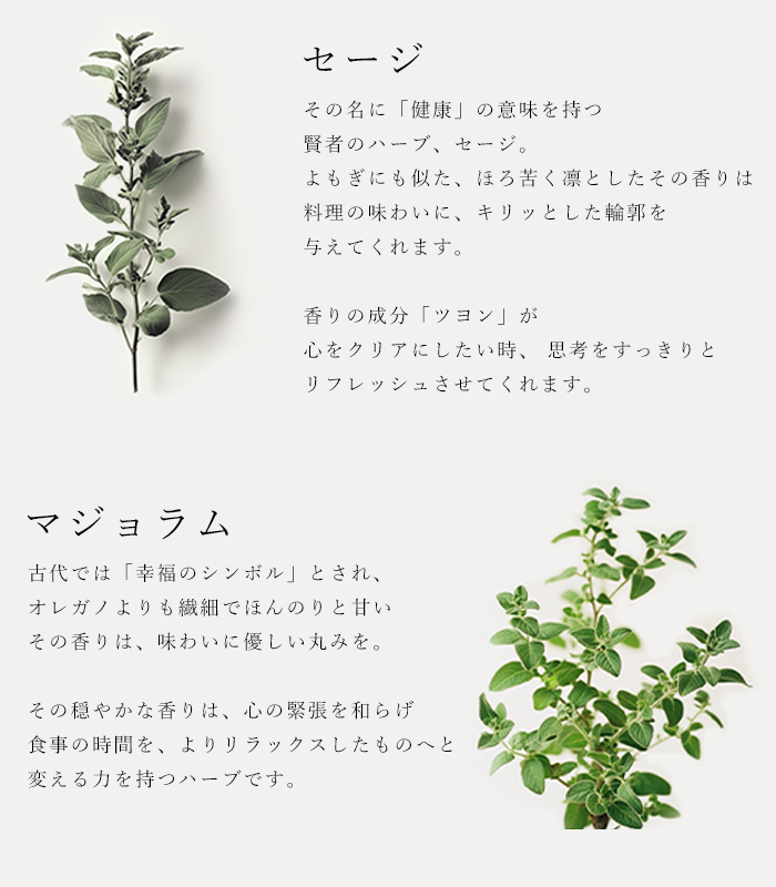 バイオダイナミック農法で育ったハーブを使用したハーブブレンド